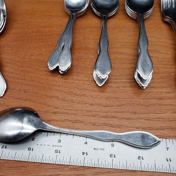 Oneida 1881 Rogers Summer Mist / Autumn Glow Lot of 39 Stainless Flatware Piece - Picture 12 of 16